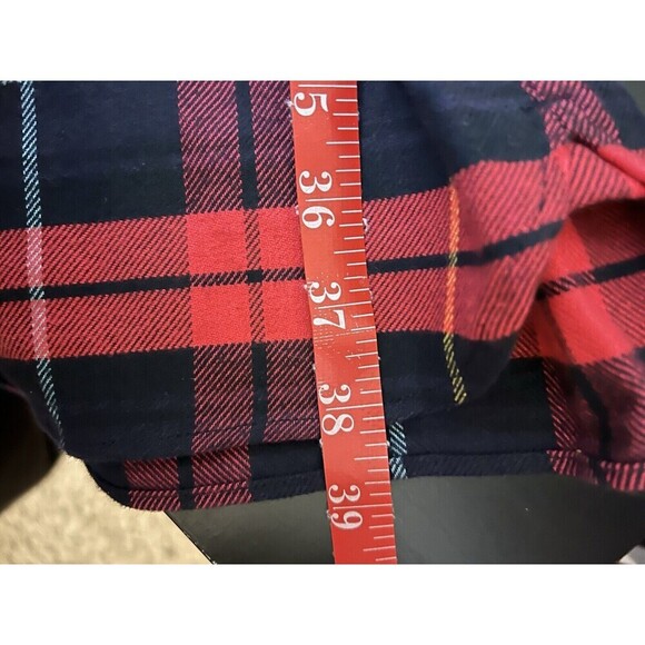 A.P.C. Rue Madame Paris Red Tartan Plaid Flannel Holiday Midi Dress M preppy - Picture 9 of 10